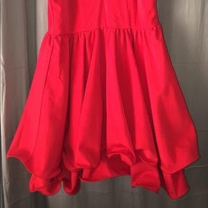 Red party dress